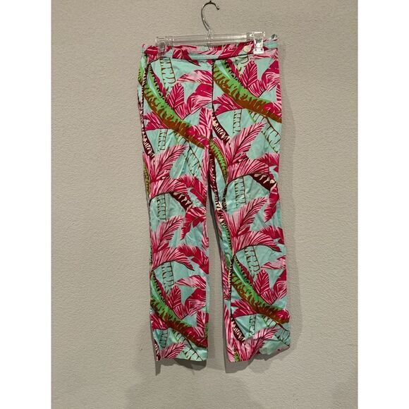 TIBI RARE TROPICAL ANKLE LENGTH CROP PANTS - Picture 1 of 3